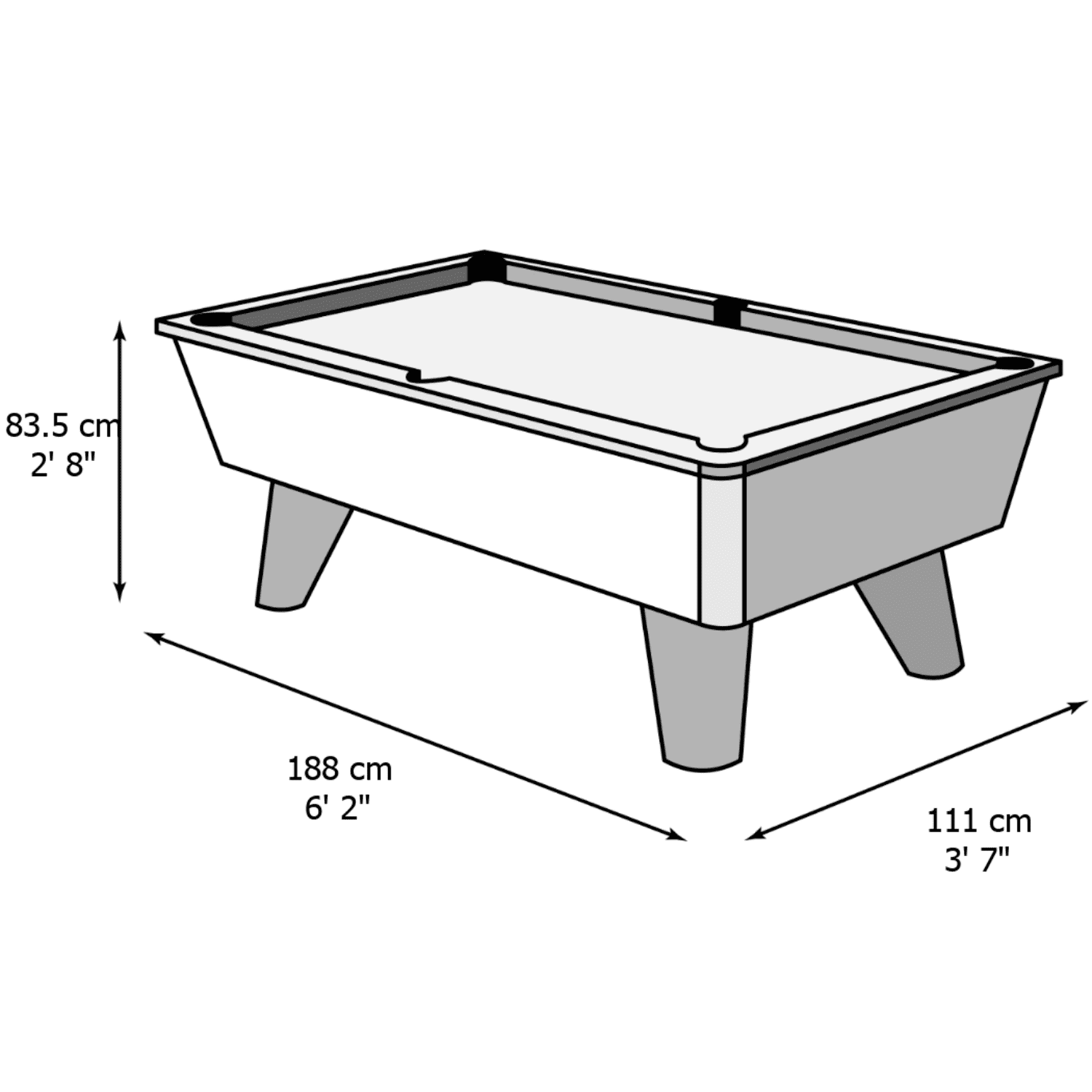 Supreme Match Pool Table